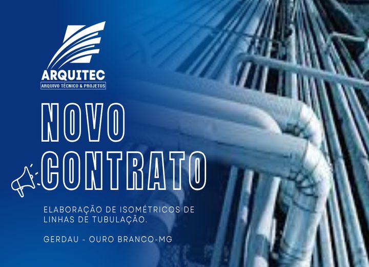 Novo contrato Gerdau Ouro Branco — isométricos de linhas de tubulação